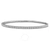 Created Forever 3 1/4ct Tw Lab-grown Diamond Bangle In 14k White Gold In Silver