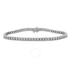 Created Forever 3 1/7ct Tw Lab-grown Diamond Tennis Anklet In 14k White Gold In White