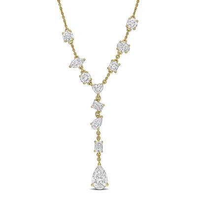 Created Forever 3 3/4 Ct Tw Multi-shape Lab-grown Diamond Lariat Necklace In 14k Yellow Gold