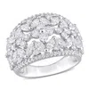 CREATED FOREVER CREATED FOREVER 3 3/8 CT TW MARQUISE & ROUND LAB CREATED DIAMOND WIDE BAND RING IN 14K WHITE GOLD