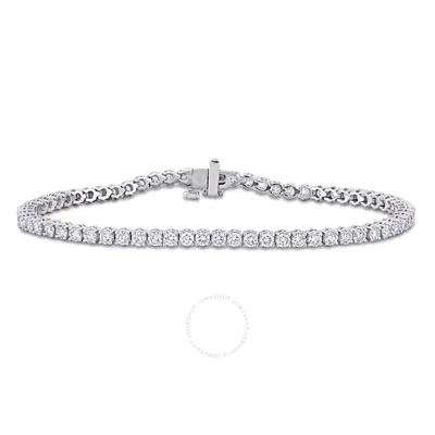 Created Forever 3 5/8 Ct Tdw Lab-created Diamond Tennis Bracelet In 14k White Gold In Metallic