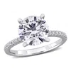 Created Forever 3 Tdw Lab-created Diamond Engagement Ring In 14k White Gold In Silver