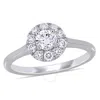 Created Forever 3/4 Ct Tw Lab Created Diamond Halo Engagement Ring In 14k White Gold In White