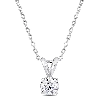 Created Forever 3/4ct Tw Lab-grown Diamond Solitaire Pendant With Chain In Platinum - 18 In In Metallic