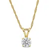 Created Forever 3/4ct Tw Lab-grown Diamond Solitaire Pendant With Chain In 14k Yellow Gold - 18 In ( In Yellow