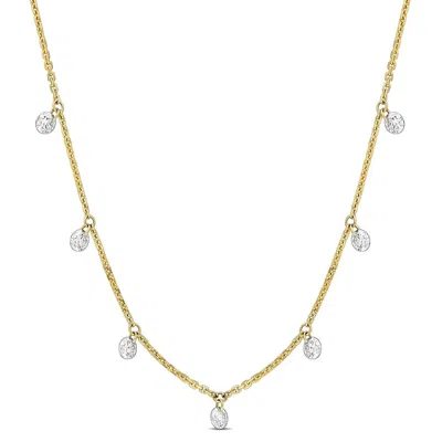 Created Forever 3/5 Ct Tw Lab-grown Diamond Station Necklace In 14k Yellow Gold