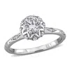 Created Forever 3/5ct Tw Lab-grown Diamond Floral Ring In 18k White Gold In White