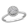 Created Forever 3/8ct Tw Lab-grown Diamond Halo Engagement Ring In 18k White Gold In White