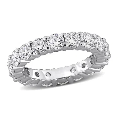 Created Forever 3ct Tw Lab Grown Diamond Eternity Ring In 14k White Gold - Size: 7 In Metallic