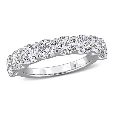 Created Forever 3ct Tw Lab-grown Diamond Semi-eternity Anniversary Ring In 14k White Gold In Silver