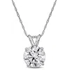 Created Forever 3ct Tw Lab-grown Diamond Solitaire Pendant With Chain In 14k White Gold - 17 In (igi