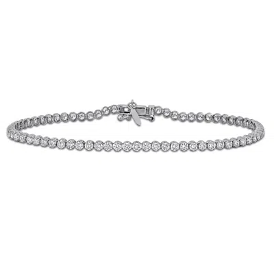 Created Forever 3ct Tw Lab-grown Diamond Tennis Bracelet In 14k White Gold - 7 In In Gray