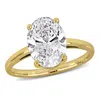 Created Forever 3ct Tw Oval-cut Lab Grown Diamond Solitaire Engagement Ring In 14k Yellow Gold In Yellow