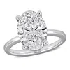 Created Forever 4 1/6ct Tw Oval Lab-grown Diamond Solitaire Engagement Ring In 14k White Gold (igi C In White