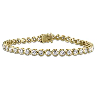 Created Forever 4 3/5ct Tw Lab-grown Diamond Tennis Bracelet In 14k Yellow Gold - 6.5 In
