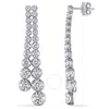 CREATED FOREVER CREATED FOREVER 4 3/8CT TDW LAB-CREATED DIAMOND DANGLE EARRINGS IN 18K WHITE GOLD