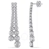 Created Forever 4 3/8ct Tdw Lab-created Diamond Dangle Earrings In 18k White Gold In White
