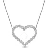 Created Forever 4 4/5ct Tw Lab-grown Diamond Open Heart Necklace In 14k White Gold - 17 In