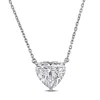 Created Forever 4ct Tw Heart-cut Lab-grown Diamond Necklace In 14k White Gold - 16 In + 2 In Extende
