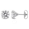 Created Forever 4ct Tw Lab-grown Diamond Solitaire Martini-style Stud Earrings In 14k White Gold In White