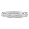 CREATED FOREVER CREATED FOREVER 5 3/4 CT TW LAB CREATED DIAMOND TRIPLE ROW BANGLE IN 14K WHITE GOLD