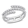 CREATED FOREVER CREATED FOREVER 5/8 CT TGW LAB CREATED DIAMOND COIL RING IN PLATINUM PLATED STERLING SILVER