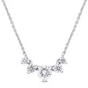 Created Forever 5/8ct Tw Lab-grown Diamond 5-stone Necklace 14k White Gold-17 In In Silver