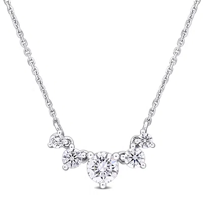 CREATED FOREVER 5/8CT TW LAB-GROWN DIAMOND 5-STONE NECKLACE 14K WHITE GOLD-17 IN