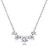 Created Forever 5/8ct Tw Lab-grown Diamond 5-stone Necklace 14k White Gold-17 In In White