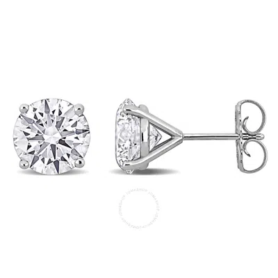 Created Forever 5ct Tw Lab-grown Diamond Martini-style Stud Earrings In 14k White Gold