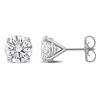 Created Forever 5ct Tw Lab-grown Diamond Martini-style Stud Earrings In 14k White Gold In Silver