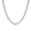 Created Forever 6 1/4t Tw Lab-grown Diamond Heart Shape Cluster Tennis Necklace In 14k White Gold -