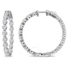 Created Forever 6 1/8ct Tw Lab-grown Diamond Inside Out Hoop Earrings In 14k White Gold