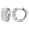 Created Forever 6ct Tw Octagon Cut Lab-grown Diamond Hoop Earrings In 14k White Gold