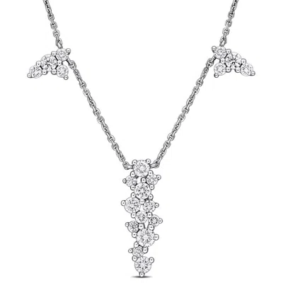 Created Forever 7/8ct Tw Lab Grown Diamond Necklace In 14k White Gold In Metallic