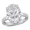Created Forever 7ct Tw Oval Cut Lab-grown Diamond Solitaire Engagement Ring In 14k White Gold (igi C In White