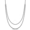 Created Forever 8 7/8ct Tw Lab-grown Diamond Double Strand Necklace 14k White Gold-18 In In White