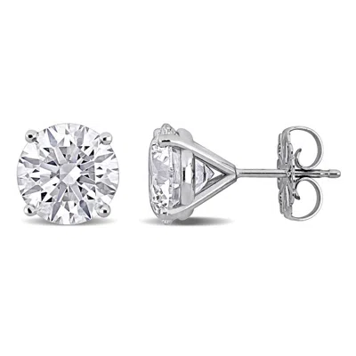 Created Forever 8ct Tw Lab-grown Diamond Solitaire Stud Earrings In 14k White Gold In ["white"]