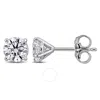 Created Forever Certified 1ct Tdw Lab-created Diamond Solitaire Stud Earrings In 14k White Gold In White