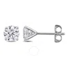 Created Forever Certified 2ct Tdw Lab-created Diamond Solitaire Stud Earrings In Platinum In White