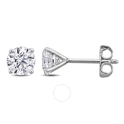 Created Forever Certified 2ct Tdw Lab-created Diamond Solitaire Stud Earrings In Platinum In White
