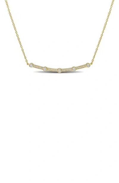 Created Forever Lab Grown Diamond Curve Necklace In Gold