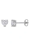Created Forever Lab-grown Diamond Heart Stud Earrings In White