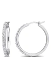 Created Forever Lab Grown Diamond Hoop Earrings In Silver