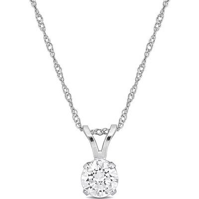 CREATED FOREVER CREATED FOREVER LAB-GROWN DIAMOND SOLITAIRE PENDANT NECKLACE