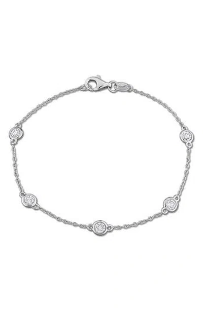 Created Forever Lab Grown Diamond Station Bracelet In Orange