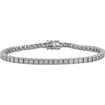 Created Forever Lab Grown Diamond Tennis Bracelet In Silver