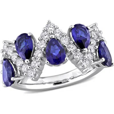 Created Forever Lab Grown Sapphire & Diamond Ring In Metallic