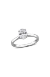 Created Forever Oval Cut Lab-grown Diamond Solitaire Ring In Gray