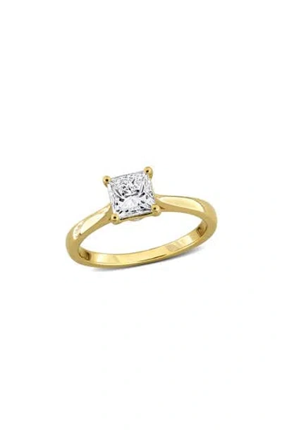 Created Forever Princess Cut Lab Grown Diamond Solitaire Ring In Gold